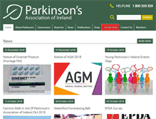 Tablet Screenshot of parkinsons.ie